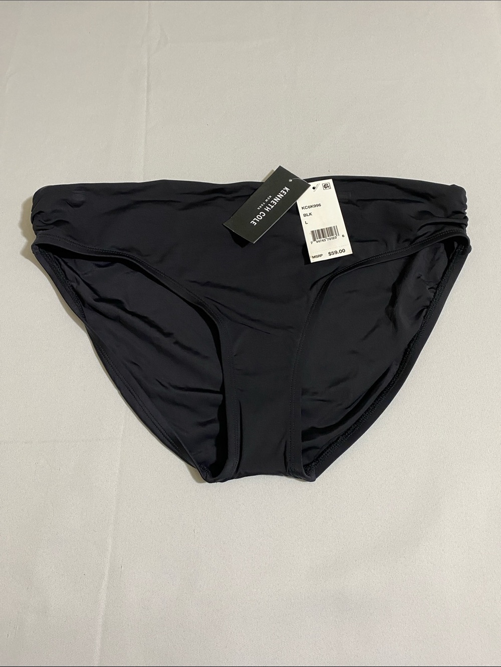KENNETH COLE Get Rio Shirred Hipster Bikini Bottom Size L